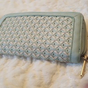 Pastel blue and white Steve Madden Wallet